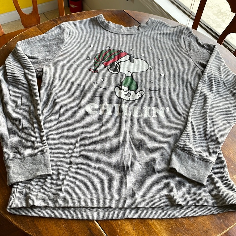 Peanuts Snoopy Christmas thermal top XXL